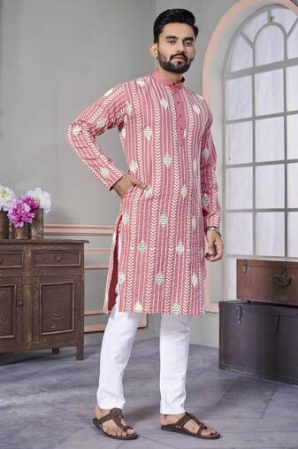 The classic choice for every occasion royal lilen kurta pyjama for men's