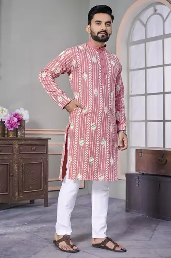 The classic choice for every occasion royal lilen kurta pyjama for men's
