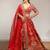 Satin Embroidery with Golden Sequin work Lehenga Choli with Dupatta - Bridal Lehenga Choli for Women