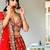 Satin Embroidery with Golden Sequin work Lehenga Choli with Dupatta - Bridal Lehenga Choli for Women