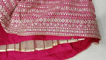 Trendmalls Art Silk Golden Sequin Embroidery work Lehenga Choli with Dupatta SemiStitch 7