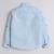 Blue cotton woven shirt and pant set for boys