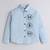 Blue cotton woven shirt and pant set for boys