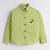 Green cotton woven shirt and pant set for boys