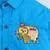 Blue cotton woven shirt and pant set for boys