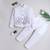 White cotton woven shirt and pant set for boys