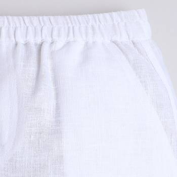 White cotton woven shirt and pant set for boys 2