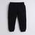 Black cotton woven jogger for boys