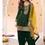 latest green silk patial suit with contrast dupatta for women