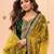 latest green silk patial suit with contrast dupatta for women