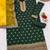 latest green silk patial suit with contrast dupatta for women