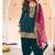 latest teal silk patial suit with contrast dupatta for women