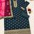 latest teal silk patial suit with contrast dupatta for women