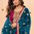 latest rani pink silk patial suit with contrast dupatta for women
