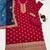 latest rani pink silk patial suit with contrast dupatta for women