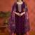 new wine vichitra silk based long suit for women summer wear