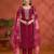 new pink vichitra silk based long suit for women summer wear