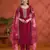 new pink vichitra silk based long suit for women summer wear