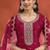 new pink vichitra silk based long suit for women summer wear