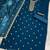 new blue vichitra silk based long suit for women summer wear