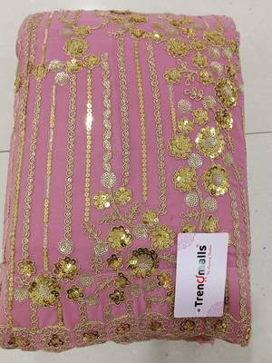 Georgette Sequin Embroidery Lehenga Choli Dupatta Set SemiStitch 6