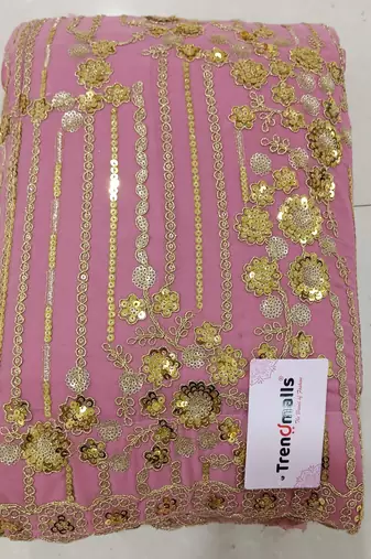 Trendmalls Georgette Sequin Embroidery Lehenga Choli Dupatta Set SemiStitch