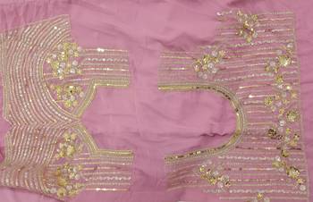 Georgette Sequin Embroidery Lehenga Choli Dupatta Set SemiStitch 9