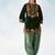 green velvet patiala suit for women with ombre dupatta