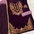 purple velvet patiala suit for women with ombre dupatta
