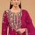 simple and sober pink vichitra silk suit for women