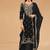 simple and sober black vichitra silk suit for women