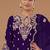 purple vichitra silk based designer palazzo suit for women