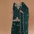 green vichitra silk based designer palazzo suit for women