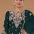 green vichitra silk based designer palazzo suit for women