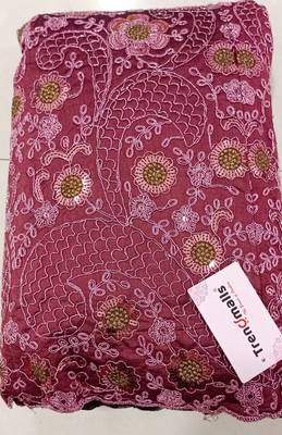 Art Silk Sequin Embroidery Work Lehenga Choli Dupatta Set SemiStitch 5