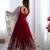 Elegant Embroidered Sequence Designer Anarkali Three Piece Set 