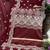 maroon faux georgette long straight suit for women embroidered