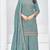 Sky blue heavy vichita semi stitched suit with sequence emrboidery & mirror work