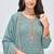 Sky blue heavy vichita semi stitched suit with sequence emrboidery & mirror work