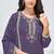 Lavender heavy vichita semi stitched suit with sequence emrboidery & mirror work