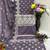 lilac faux georgette long straight suit for women embroidered