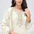 White heavy vichita semi stitched suit with sequence emrboidery & mirror work