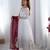 White Elegant Embroidered Sequence Designer Anarkali Three Piece Set 