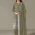 light green faux georgette long straight suit for women embroidered