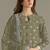 light green faux georgette long straight suit for women embroidered