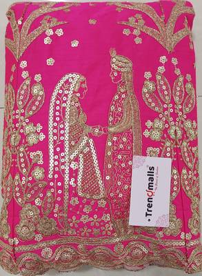 Trendmalls Art Silk Sequin Embroidery Work Lehenga Choli Dupatta Set SemiStitch 5