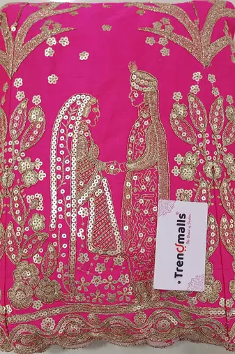 Trendmalls Art Silk Sequin Embroidery Work Lehenga Choli Dupatta Set SemiStitch