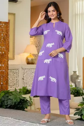 Women Ethnic Embroidery Pure Cotton Kurta with Trouser