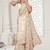 White color resham embroidery & stone work net party wear saree with blouse pieces