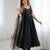 Black Colour Silk Chanderi Fabric Fully Flair Anarkali Kurti With Pant Dupatta Set